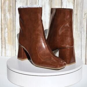 NEW - On 34th Margoe Square-Toe Booties - Size 8 M